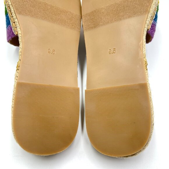 Faryl By Farylrobin Size 9.5 Rainbow Espadrille Flats Slides Sandals‎ Shoes - Picture 12 of 14